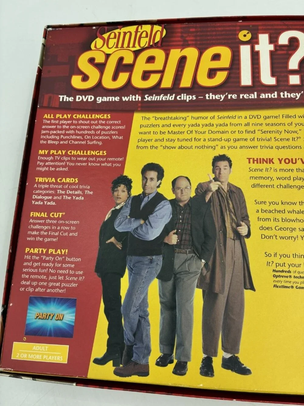 Seinfeld Scene It? The DVD Game Trivia Board Game Mattel Screenlife 2008 Adult